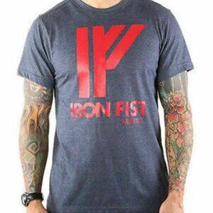 NEW Iron Fist Men's Beware The Night Moisture Wicking T-Shirt Navy 2X